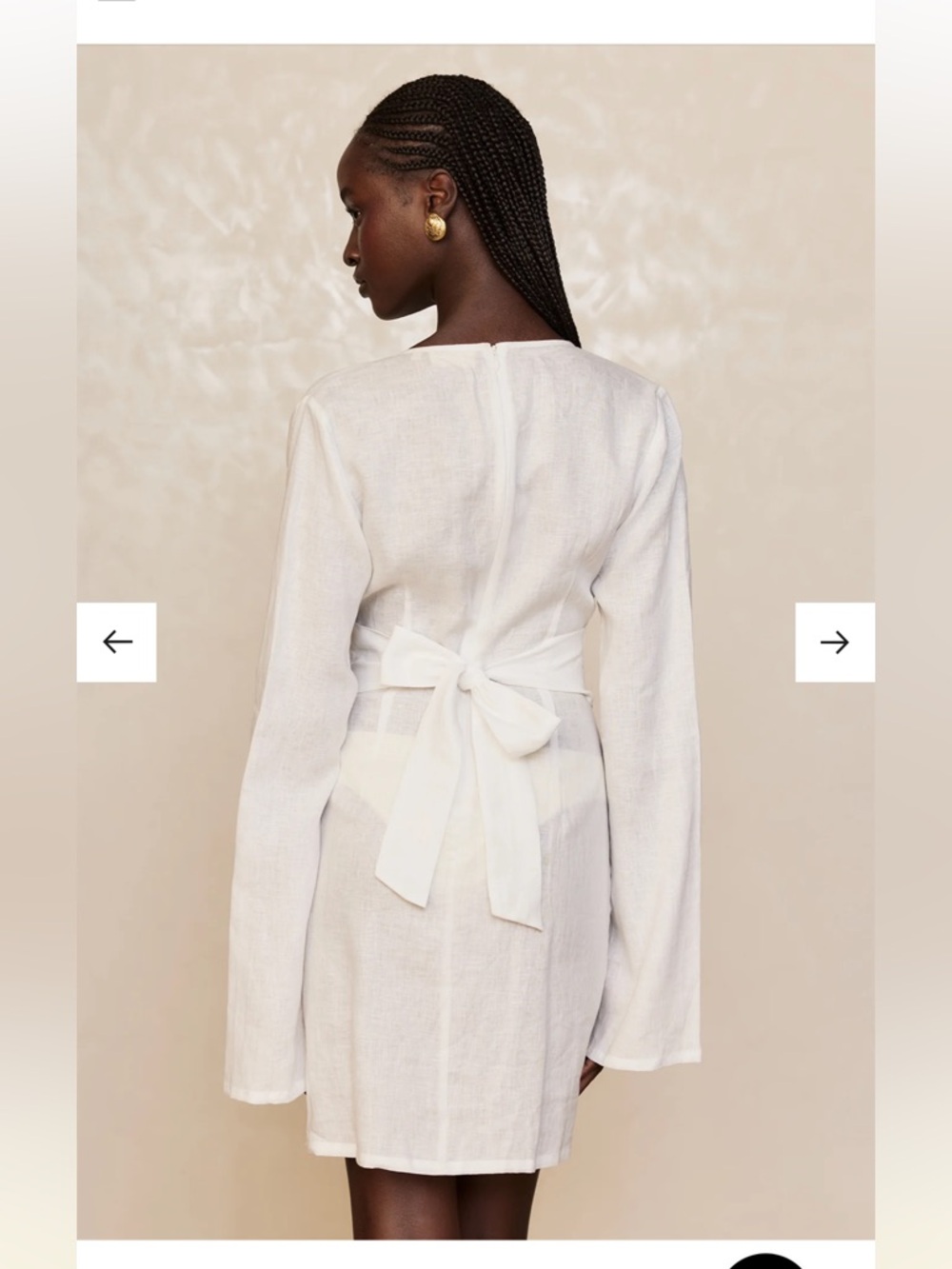 Mini Linen Coverup Dress. - Picture 3 of 3